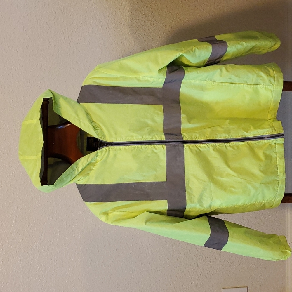 High-Visibility Yellow Windbreaker Jacket